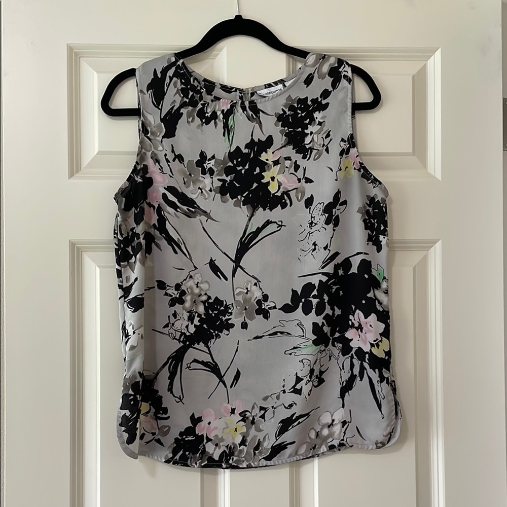 Liz Claiborne Black and White Sleeveless Blouse